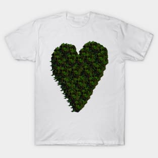 Green Rose Heart T-Shirt